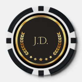 Personalisierte Gold- und Black-Poker-Chips Pokerchips