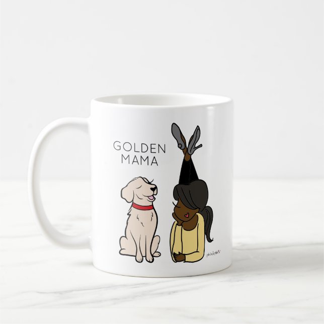 Personalisierte Golden Reriever Mama-Kaffee-Tasse Kaffeetasse (Links)