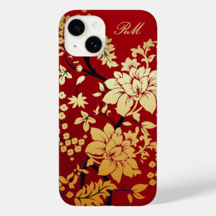 Personalisierte Goldene Blume aus dem Orientalisch Case-Mate iPhone Hülle