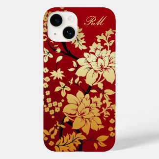 Personalisierte Goldene Blume aus dem Orientalisch Case-Mate iPhone Hülle