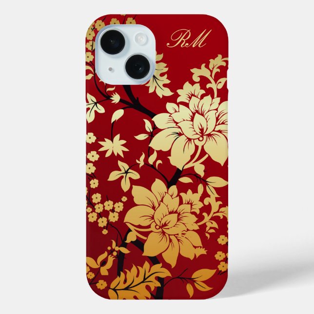 Personalisierte Goldene Blume aus dem Orientalisch Case-Mate iPhone Hülle (Rückseite)