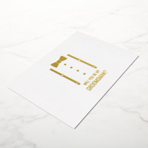 Personalisierte goldene Fliege für den Antrag an d Folieneinladung