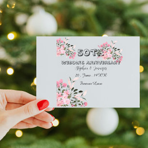 Personalisierte goldene Hochzeitstag-Karte zum 50. Magnetkarte