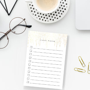 Personalisierte goldene Leuchten Post-it Klebezettel