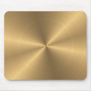 Personalisierte goldene metallische Radialstruktur Mousepad