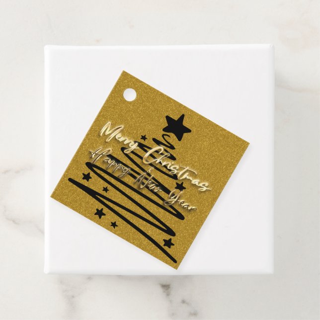 Personalisierte goldene schwarze Etiketten (Beispiel)