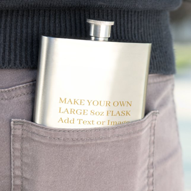 Personalisierte Goldene Text- oder Foto-Geschenke  Flachmann (Beispiel)