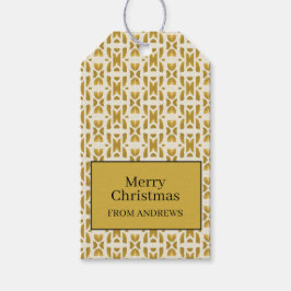 Personalisierte goldene Weihnachtsmarken Geschenkanhänger