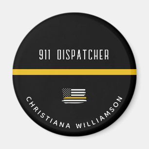 Personalisierte Goldflagge 911 Magnet
