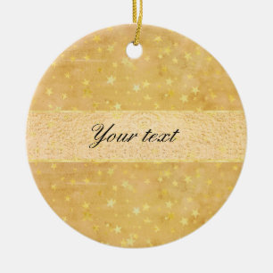 Personalisierte Goldfolie hat Watercolor in der Keramik Ornament
