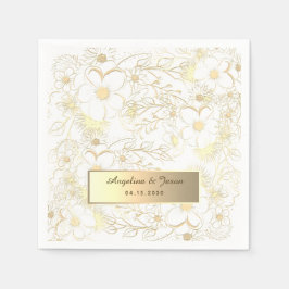 Personalisierte Goldhochzeit Serviette