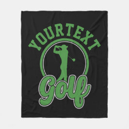 Personalisierte Golf ADD NAME Retro Pro Golfer Swi Fleecedecke