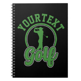Personalisierte Golf ADD NAME Retro Pro Golfer Swi Notizblock