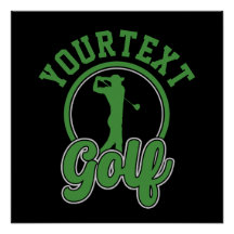 Personalisierte Golf ADD NAME Retro Pro Golfer Swi
