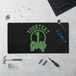 Personalisierte Golf ADD NAME Retro Pro Golfer Swi Schreibtischunterlage