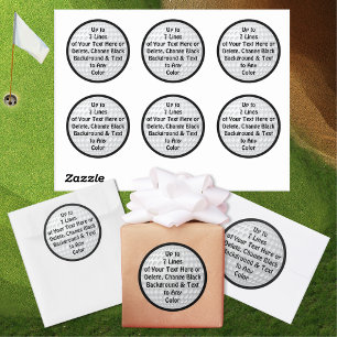 Personalisierte Golf-Ball-Aufkleber oder Text lös Runder Aufkleber