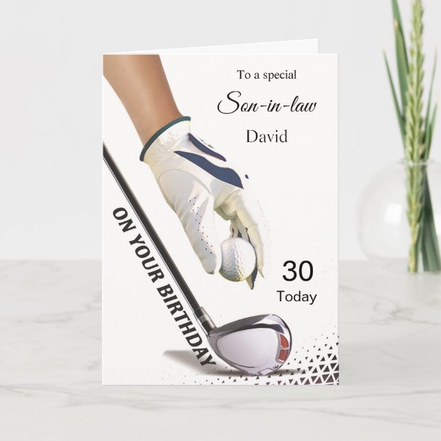 Personalisierte Golf Birthday Card Karte (Vorderseite)