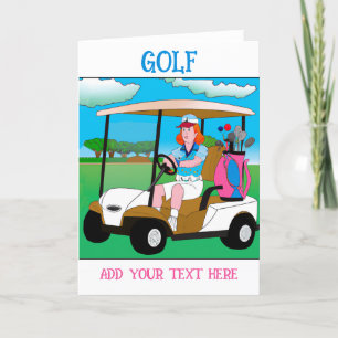 Personalisierte Golf Grußkarte Feiertagskarte