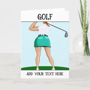 Personalisierte Golf Grußkarte Feiertagskarte