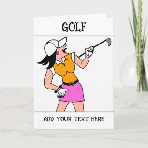 Personalisierte Golf Grußkarte Feiertagskarte