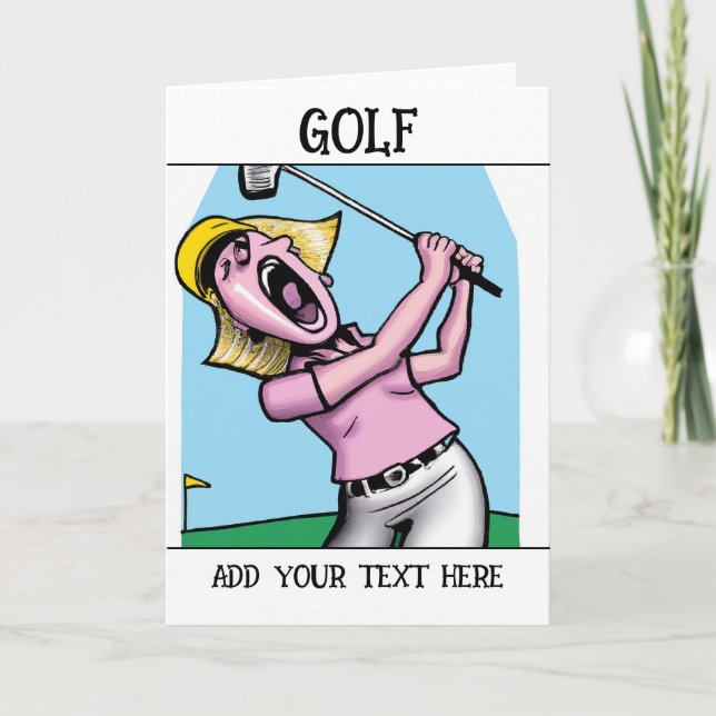 Personalisierte Golf Grußkarte Feiertagskarte (Vorderseite)