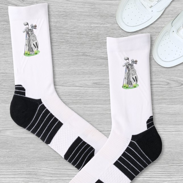 Personalisierte Golf Initial Monogram Socken (Personalized Golf Initial Monogram Socks)