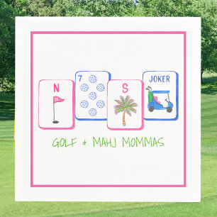 Personalisierte Golf- & Mahj-Mamas / Golf & Mahjon Serviette
