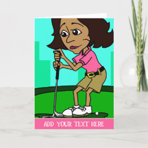 Personalisierte Golf Putting Grußkarte Feiertagskarte