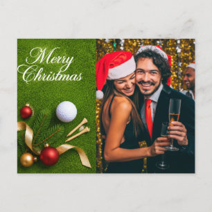 Personalisierte Golf-Weihnachts-Foto-Feiertagskart Feiertagspostkarte