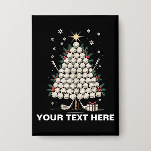 Personalisierte Golf-Weihnachtsbaum-Ausrüstung Fam Button