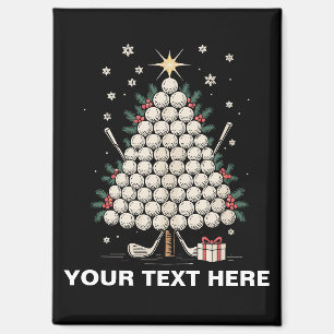 Personalisierte Golf-Weihnachtsbaum-Ausrüstung Fam Magnet