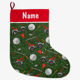 Personalisierte Golf Weihnachtsgeschenke Golf them Großer Weihnachtsstrumpf