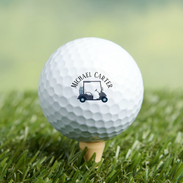 Personalisierte Golfbälle für Navy Golf Cart (Insitu T-Shirt)