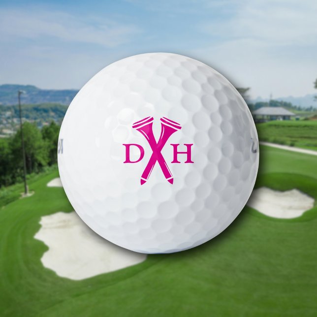 Personalisierte Golfbälle mit Anfangsbuchstaben in (Personalized initials with playful style. Fun, modern look for standout gifting.
)