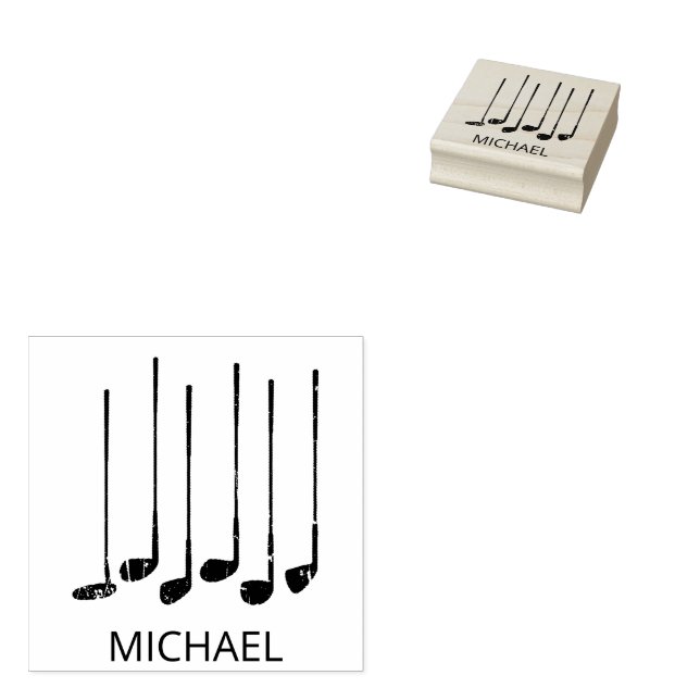 Personalisierte Golfclubs Gummistempel (Stempel)