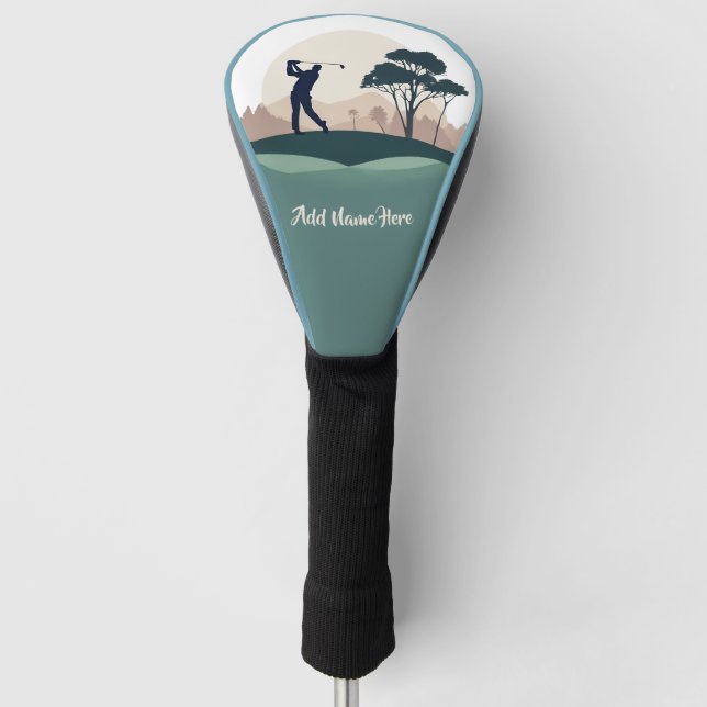 Personalisierte Golfer-Design-Kopfabdeckung Golf Headcover (Vorderseite)