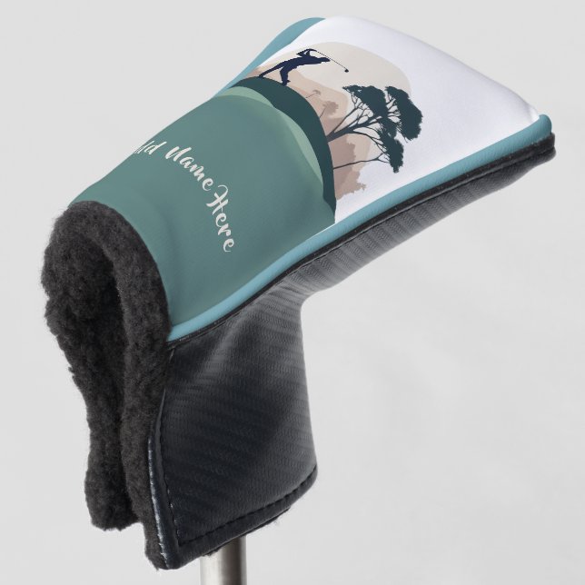 Personalisierte Golfer Design Putter Abdeckung Golf Headcover (3/4 Vorderseite)