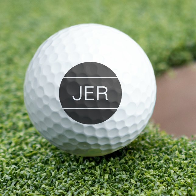 Personalisierte Golfer Monogram Initialen Modernes Golfball (Von Creator hochgeladen)
