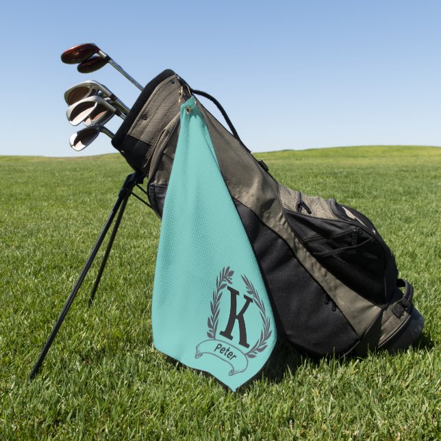 Personalisierte Golfhandtücher: Mit Monogramm Logo Golfhandtuch (Gras)