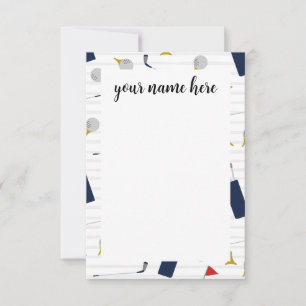Personalisierte Golfnotecards Dankeskarte