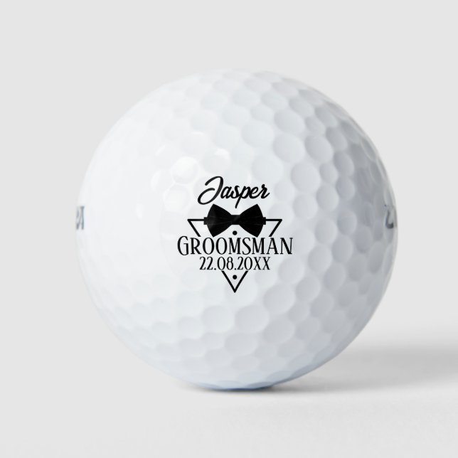 Personalisierte Golfplätze für Trauzeuge Golfball (Vorderseite)