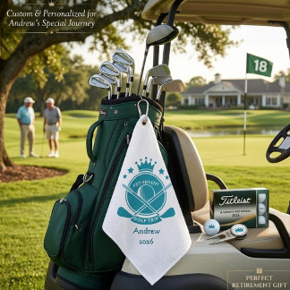 Personalisierte Golfreise zum Ruhestand Golfhandtuch