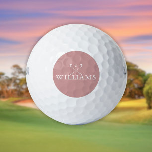 Personalisierte Golfschläger mit Namen Dusty Rose Golfball