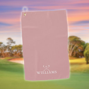 Personalisierte Golfschläger mit Namen Dusty Rose Golfhandtuch