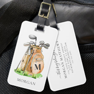 Personalisierte Golftasche Monogramm Gepäckanhänger