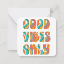 Personalisierte Good Vibes Note Card