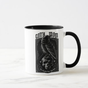 Personalisierte Goth Mama, Raven & Skull Tasse