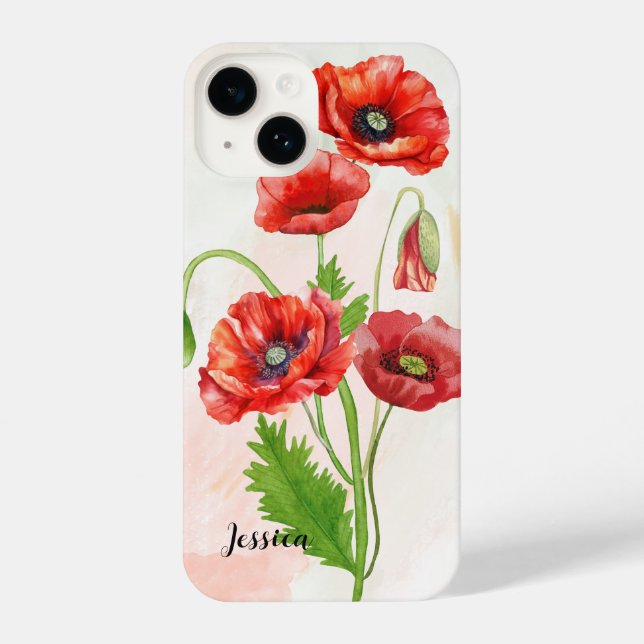 Personalisierte göttliche Aquarellpfropfen drucken iPhone Hülle (Rückseite)