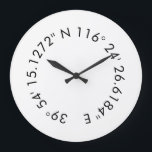 Personalisierte GPS-Uhr Große Wanduhr<br><div class="desc">Copy-Paste-Koordinaten von www.latpluslong.com</div>