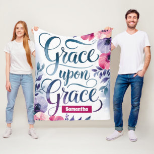 Personalisierte Grace upon Grace Christlich Fleecedecke